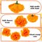 100 Pcs Halloween Artificial Marigold Silk Flowers with Stems